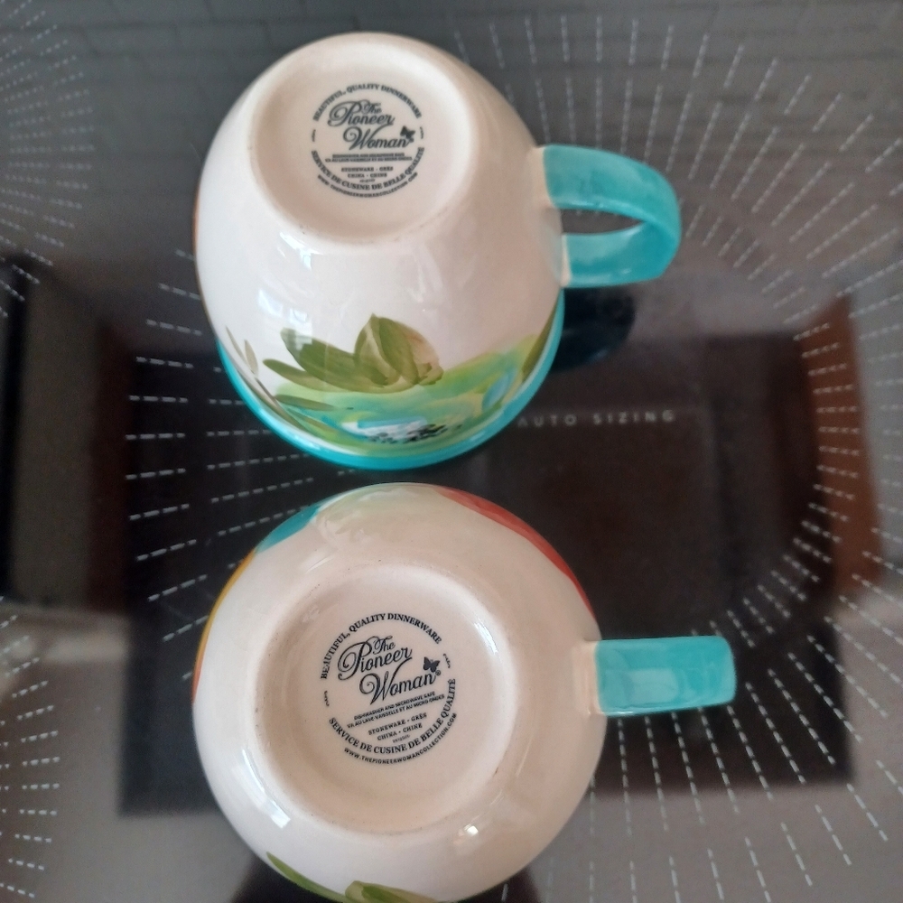 The Pioneer Woman Vintage Bloom Floral Ceramic Mug Cup Farmhouse Boho Lot Of 2 - Picture 5 of 10